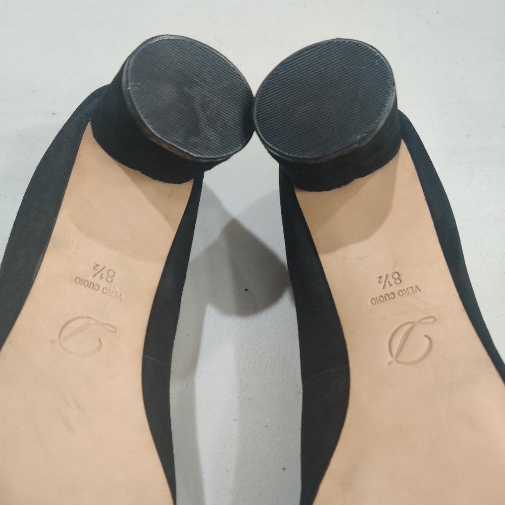 Delman Black Suede Heels NEW - Picture 7 of 16